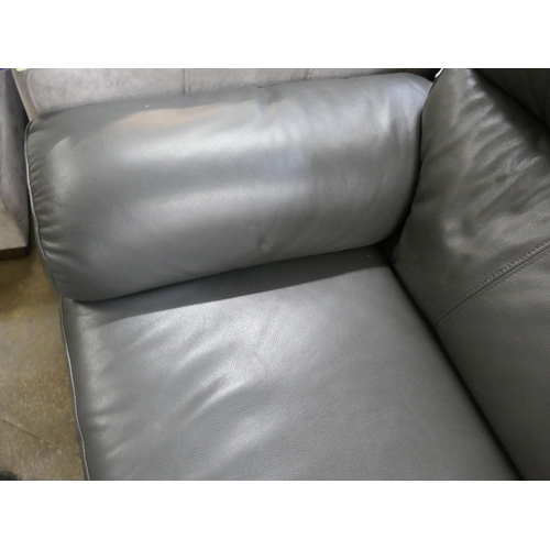 1456 - Grace Grey Leather 2.5 Seater Power Recliner, original RRP £874.99 + VAT * This is lot is subject to... 