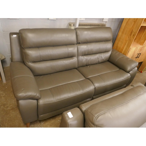 1474 - Ava Leather 2.5 Seater Sofa  Storm Grey , Original RRP £983.33 +VAT (4197-38) *This lot is subject t... 