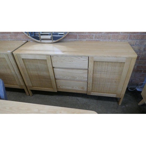 1490 - A large rattan sideboard