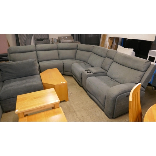 1521 - Paisley Fabric Sectional Power Recliner, original RRP £2083.33 + VAT * This is lot is subject to VAT