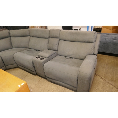 1521 - Paisley Fabric Sectional Power Recliner, original RRP £2083.33 + VAT * This is lot is subject to VAT