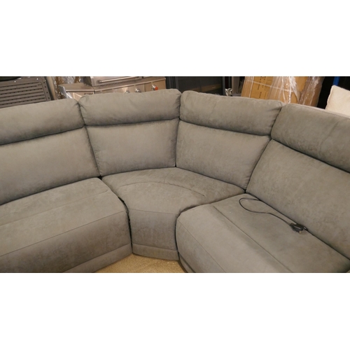 1521 - Paisley Fabric Sectional Power Recliner, original RRP £2083.33 + VAT * This is lot is subject to VAT