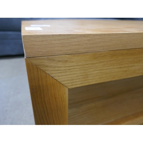 1529 - An oak corner TV unit