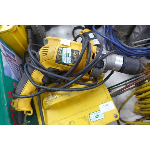 2066 - Elite 3.3kva transformer, Dewalt DW236-LX 110v and extension reel - Ext reel failed electrical safet... 