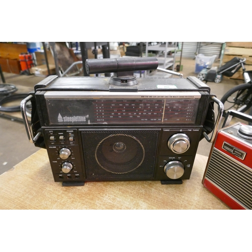 2164 - A Roberts R25 portable radio and a Steepletone MW.FM-MB-Air.LW.SW1.SW2.FM Multi band receiver radio