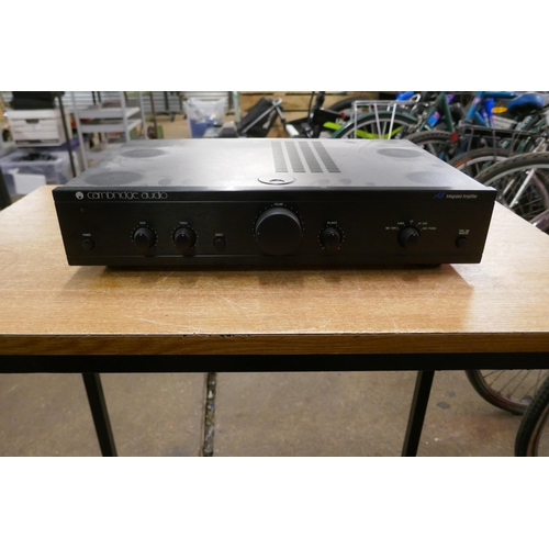 2185 - Stereo equipment including a Cambridge Audio A5 integrated amplifier, a Denon TU-260L II tuner and a... 