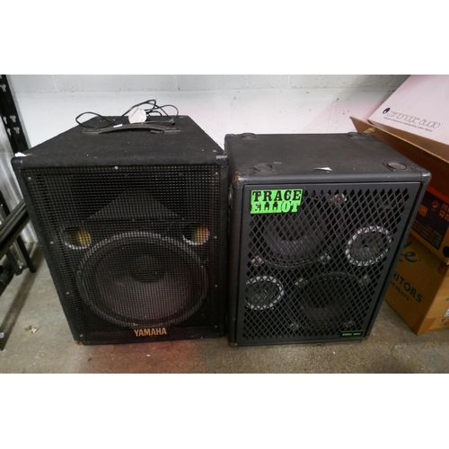 2186 - A Yamaha S15E PA speaker and Trace Elliot 2103X 300w PA speaker