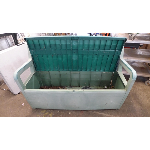 A Keter Outstanding garden bench storage box
