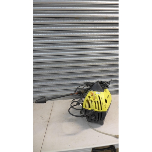 2349 - Two Karcher jet washers:- Karcher 400 with hose and lance, and Karcher 580 with hose and lance