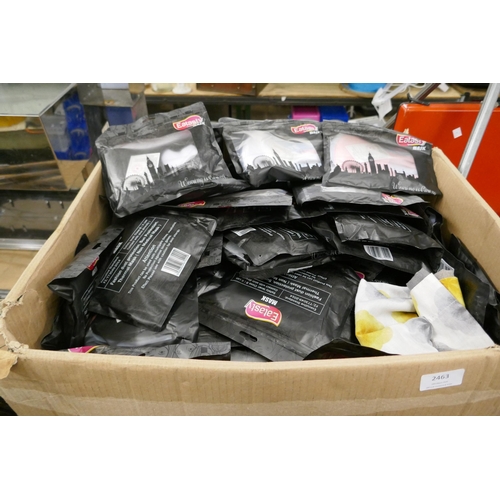 2463 - A box of approx. 100 Eatasty Class B fabric face protection masks