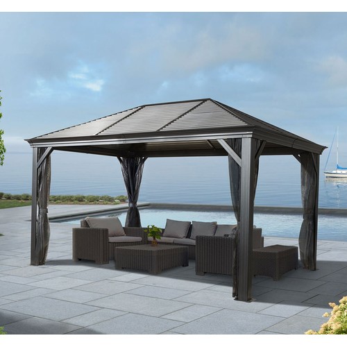 1513 - A Sojag Mykonos 12X16 Gazebo with Steel Roof, original RRP £1583.33 + VAT - not checked or tested (4... 