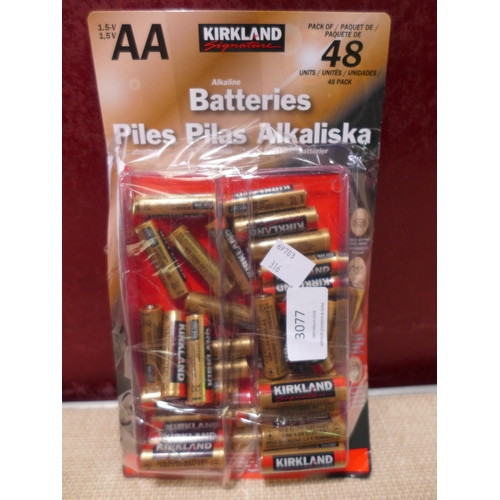 3077 - Kirkland Signature AA Batteries & 2 x Lint Rollers (Incomplete) (316-149) *This lot is subject to VA... 