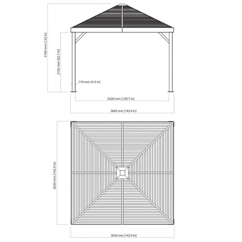 1526 - Sojag Valencia 12X12 Wood Look Gazebo, Original RRP £1333.33 + VAT -  (4196-20) *This lot is subject... 