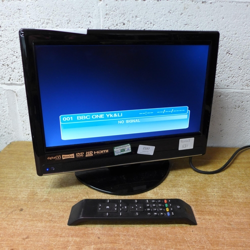 2197 - A Currys Essentials HD ready TV/DVD combi (model:- C15DVDBIO)