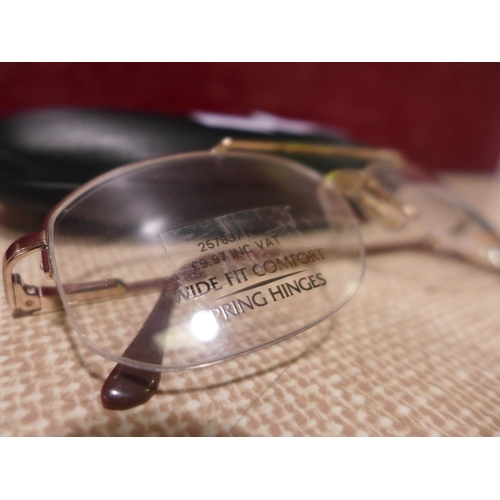 3105 - Stetson  Gold Metal Glasses - Model Xl29 057 60X18  (316-193) *This lot is subject to VAT