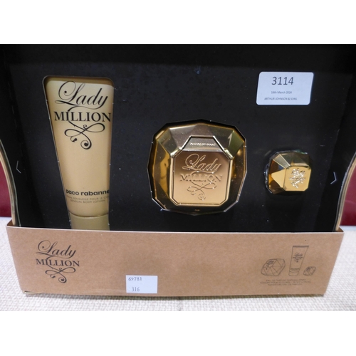 3114 - Paco Rabanne Lady Million giftset (316-256) *This lot is subject to VAT