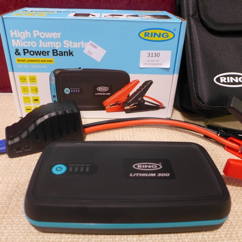 3130 - Ring High Power Micro jump starter    (316-340) *This lot is subject to VAT