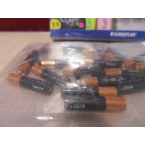 3132 - Staedtler Highlighter, Duracell AAA Optimum Batteries - Both Incomplete    (316-334,341) *This lot i... 