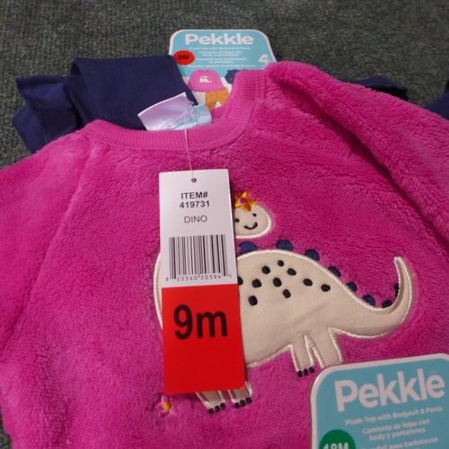 3147 - Assorted four-piece baby clothing sets by Peckle, mixed sizes (3m-18m) * this lot is subject to VAT