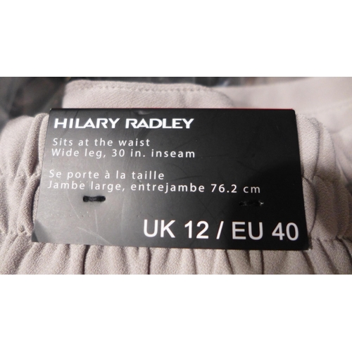 3153 - Quantity of women's Hilary Radley stone coloured wide leg trousers, mixed size * this lot is subject... 