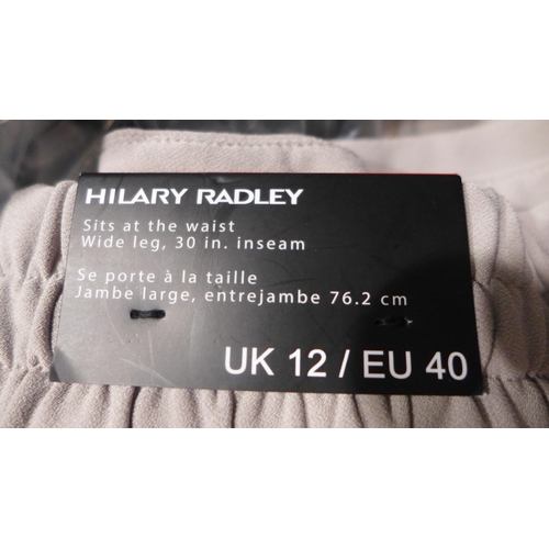 3154 - Quantity of women's Hilary Radley stone coloured wide leg trousers, mixed size * this lot is subject... 