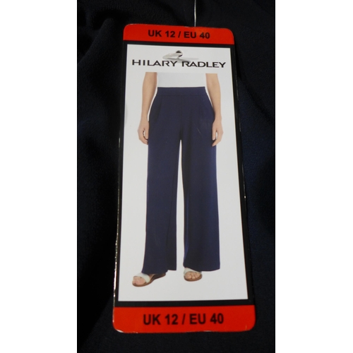 3155 - Quantity of women's Hilary Radley navy wide leg trousers, mixed sizes * this lot is subject to VAT