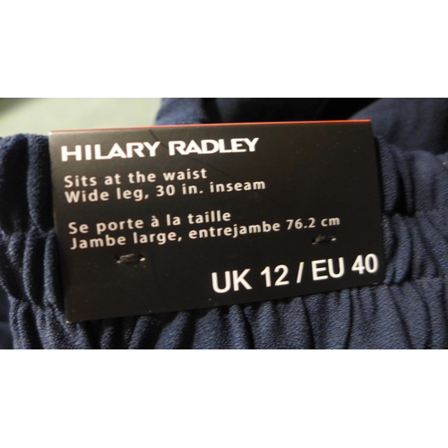 3155 - Quantity of women's Hilary Radley navy wide leg trousers, mixed sizes * this lot is subject to VAT