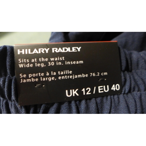 3156 - Quantity of women's Hilary Radley navy wide leg trousers, mixed sizes * this lot is subject to VAT