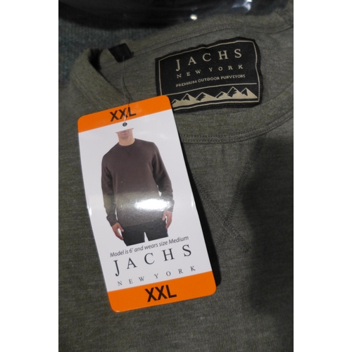 3195 - Quantity of men's jackets green Jach's sweaters - mainly size XXL * This lot is subject to VAT