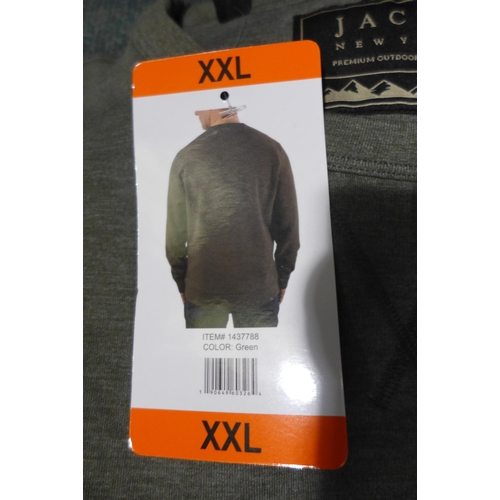 3195 - Quantity of men's jackets green Jach's sweaters - mainly size XXL * This lot is subject to VAT