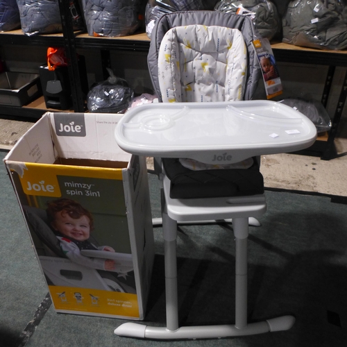 3207 - Joie Mimzy Spin 3 In 1 Deluxe Highchair  (316-262) *This lot is subject to VAT