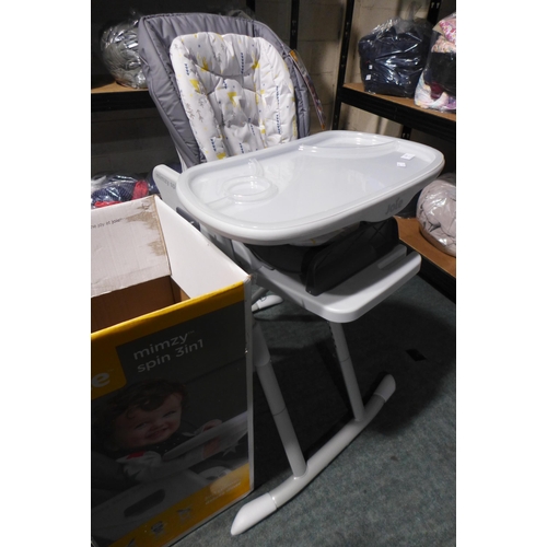 3207 - Joie Mimzy Spin 3 In 1 Deluxe Highchair  (316-262) *This lot is subject to VAT