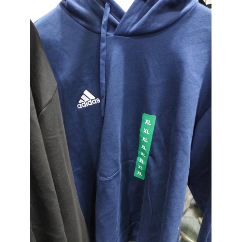 3230 - Three men's hoodies - Nike and Adidas - mixed colours - sizes L and XL * This lot is subject to VAT