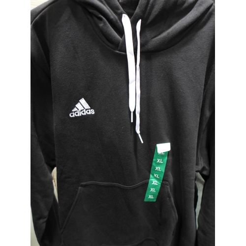 3231 - Four men's black Adidas hoodies - sizes L and XL * This lot is subject to VAT