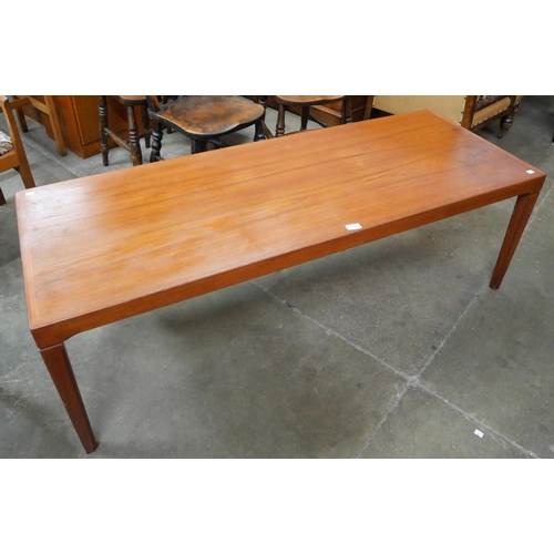 55 - A Danish teak rectangular coffee table