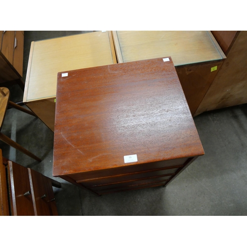 73 - A teak bedside chest of drawers