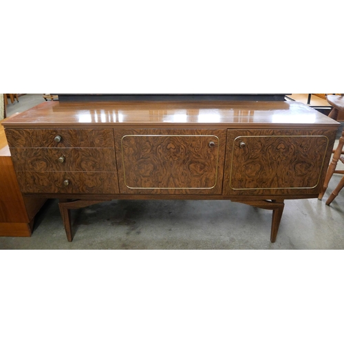 75 - A simulated burr walnut sideboard