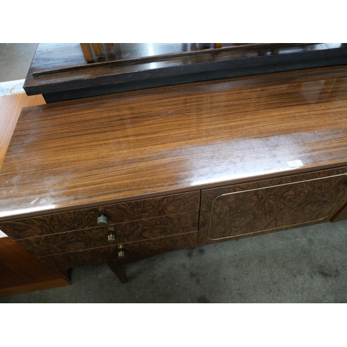 75 - A simulated burr walnut sideboard