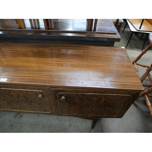 75 - A simulated burr walnut sideboard