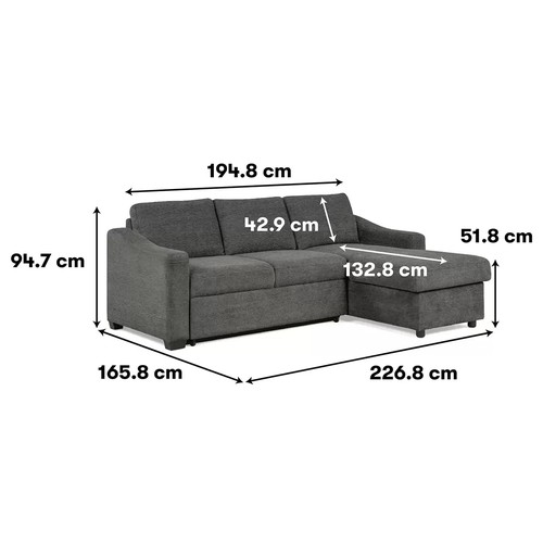 1460 - Coddle Aria Grey Sofa Bed with reversible leg rest, original RRP £833.33 + VAT * This is lot is subj... 