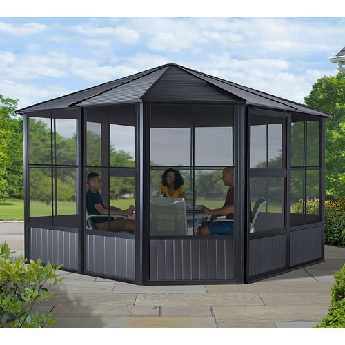 1524 - Sojag Charleston 12x12 Solarium With Slide Doors - not checked or tested, original RRP £2499.99 + VA... 