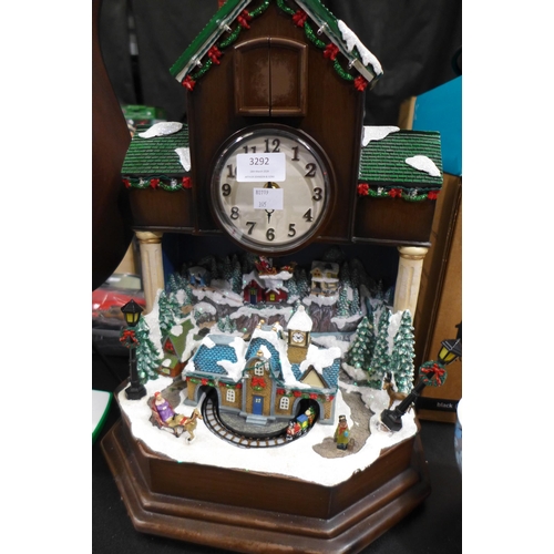 3292 - Festive Cuckoo Clock (damaged) (316-327) *This lot is subject to VAT