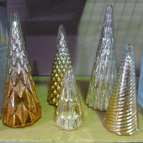 3455 - Glass LED Trees (316-77) *This lot is subject to VAT