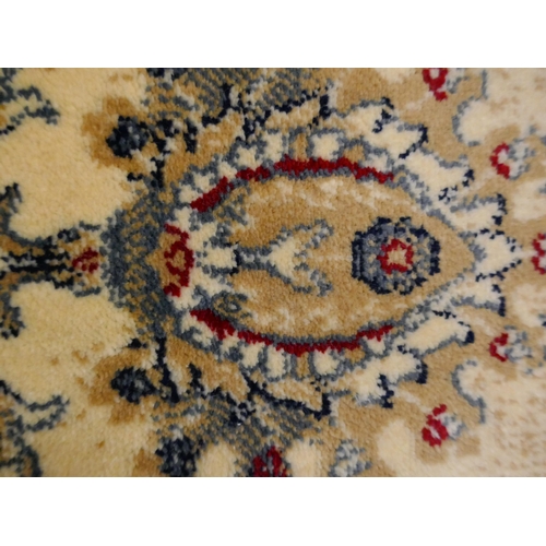 1316 - A gold cashmere rug with all over floral design 170x120cm