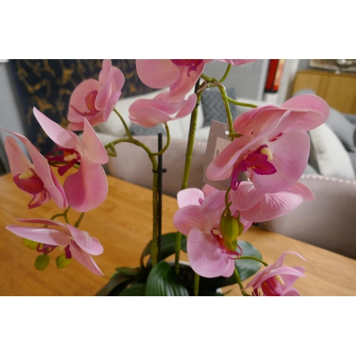 1336 - A triple artificial Orchid arrangement, H 50cms (56663817)   #