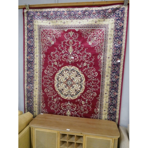 1360 - A red ground Keshan rug, 230 x 160