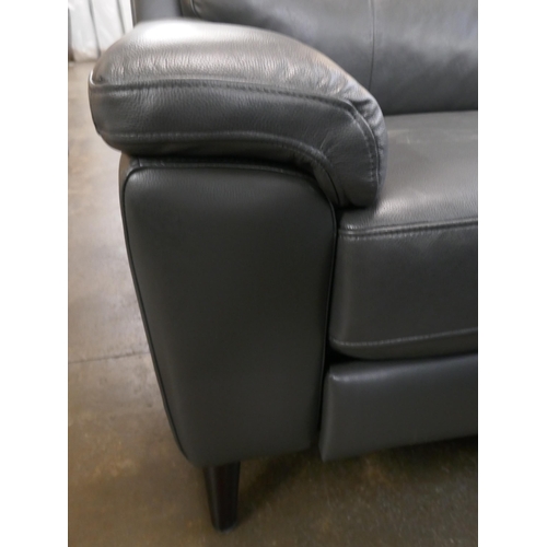 1365 - Grace Grey Leather 2.5 Seater Power Recliner, original RRP £874.99 + VAT * This is lot is subject to... 