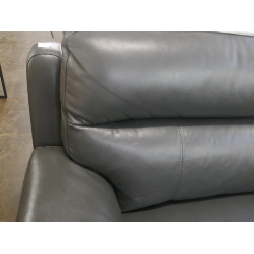 1365 - Grace Grey Leather 2.5 Seater Power Recliner, original RRP £874.99 + VAT * This is lot is subject to... 