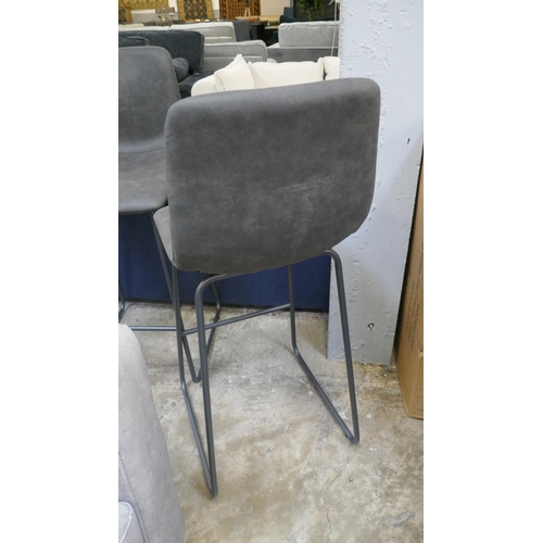 1426 - A pair of dark grey Hanna barstools