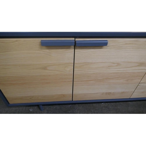 1436 - A matt grey large sideboard, marked